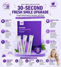 💜Purple Mouthwash Sachets 😁✨ No peroxide. No sensitivity. Just instant brightness.