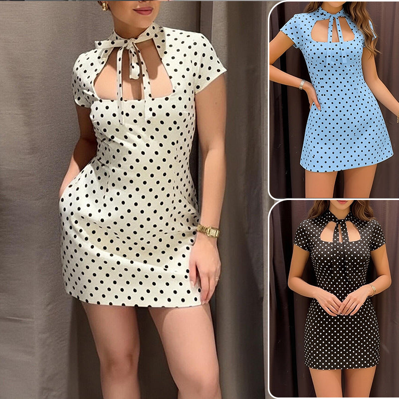 Polka-dot Bow-tie Dress