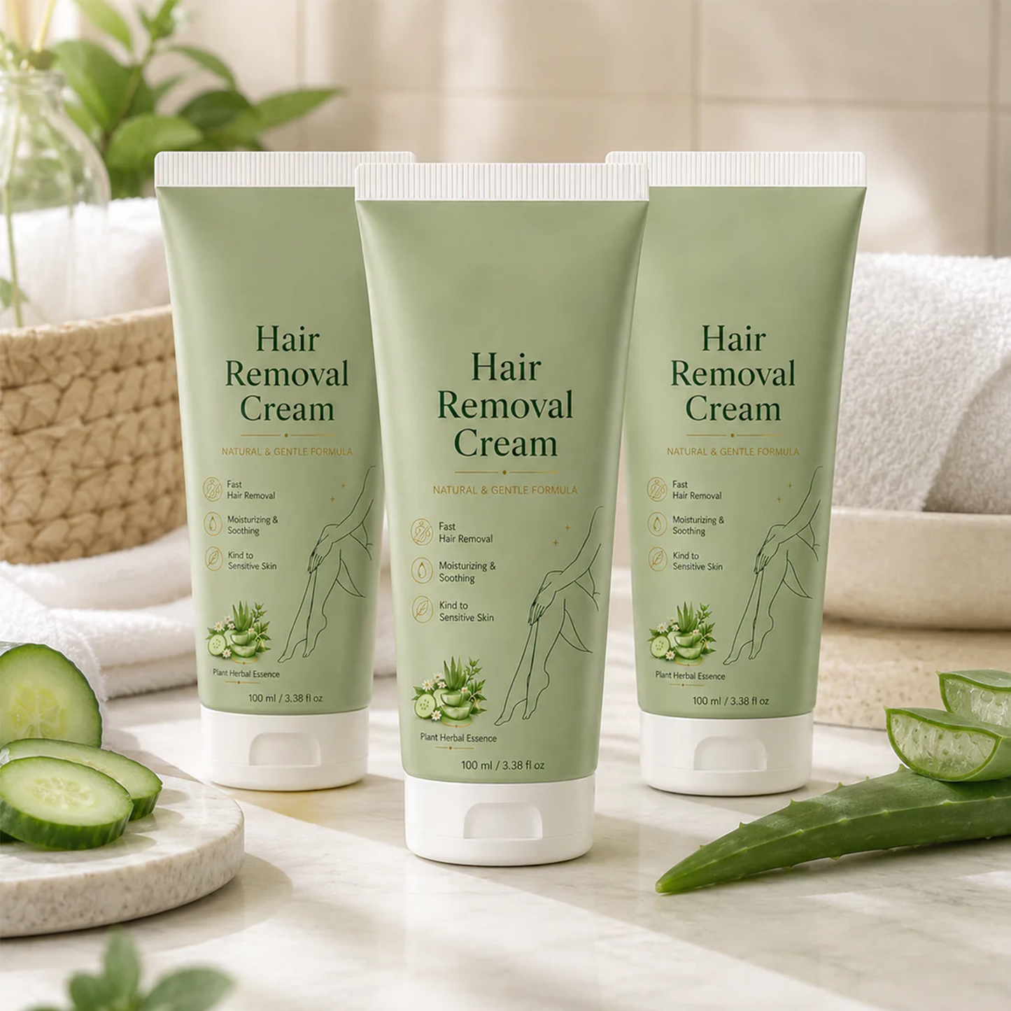 Sproforge ™ Natural Gentle Hair Removal Cream | For Women & Men, Sensitive Skin