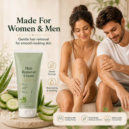 Sproforge ™ Natural Gentle Hair Removal Cream | For Women & Men, Sensitive Skin