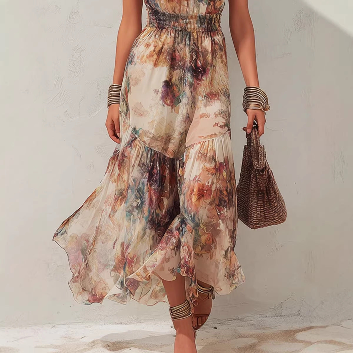 Printed Halterneck Dress