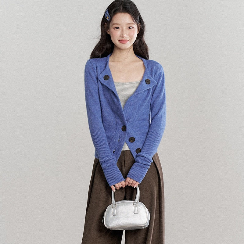 Mohair Waist-cinching Sweater Coat