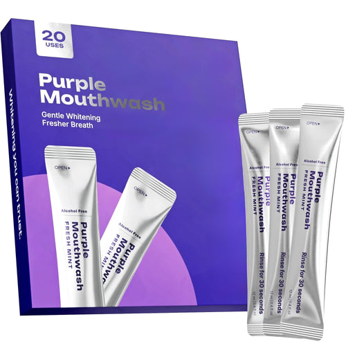 💜Purple Mouthwash Sachets 😁✨ No peroxide. No sensitivity. Just instant brightness.